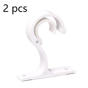2 Pcs Tiang Gorden Bracket Aluminum Alloy Bracket Tempel Tiang Gorden Hook Penyangga Tiang Batang Gorden Breket Gorden Curtain Rod Brackets