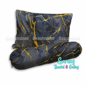 Sarung Bantal Dan Guling Tidur Motif Bunga Resleting Bahan Katun Adem Lembut