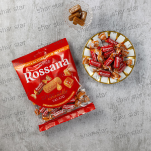 Rossana Salted Caramel Candy – Italian Premium Sweet & Salty Hard Candy with Crunchy Caramel Filling 150g Bag