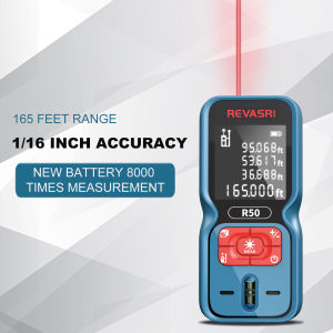 Revasri R50 Handheld Laser Distance Meter 50M Digital Tape Range Finder Trena Laser Tape Rangefinder Measuring Tape