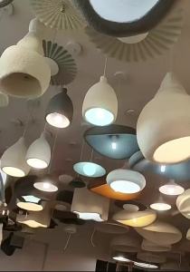 SXH Wabi-sabi style cloud-shaped pendant light unique and creative cement French cream-colored bar and restaurant pendant light direct from the source