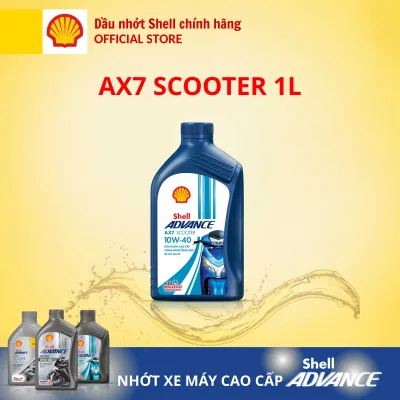[Xe ga 1L] Dầu nhớt xe tay ga cao cấp Shell Advance 4T AX7 Scooter SN 1L