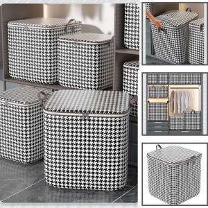 Giỏ Vải Đựng Đồ 110L Có Nắp – Hộp Đựng Quần Áo Chăn Mền 40x40x50cm Cao Cấp