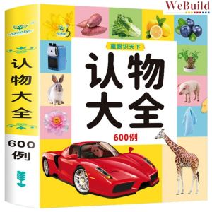 童眼识天下【认物大全600例 】中英双语大字注音 认动物水果蔬菜形状颜色标志幼儿童早教启蒙看图识字 Children Chinese Character English Bilingual Word Picture Book Buku WeBuild