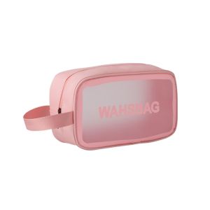 Washbag Waterproof / Tas Kosmetik Transparan Anti Air / Tempat Peralatan Make-up Perlengkapan Alat Mandi Gadget / Aksesoris Travel Bag Organizer Multifungsi - HOMIA