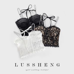 F-3026 สายเดี่ยว สายเดี่ยวลูกไม้ ลูกไม้แฟชั่น บราสายโซ่