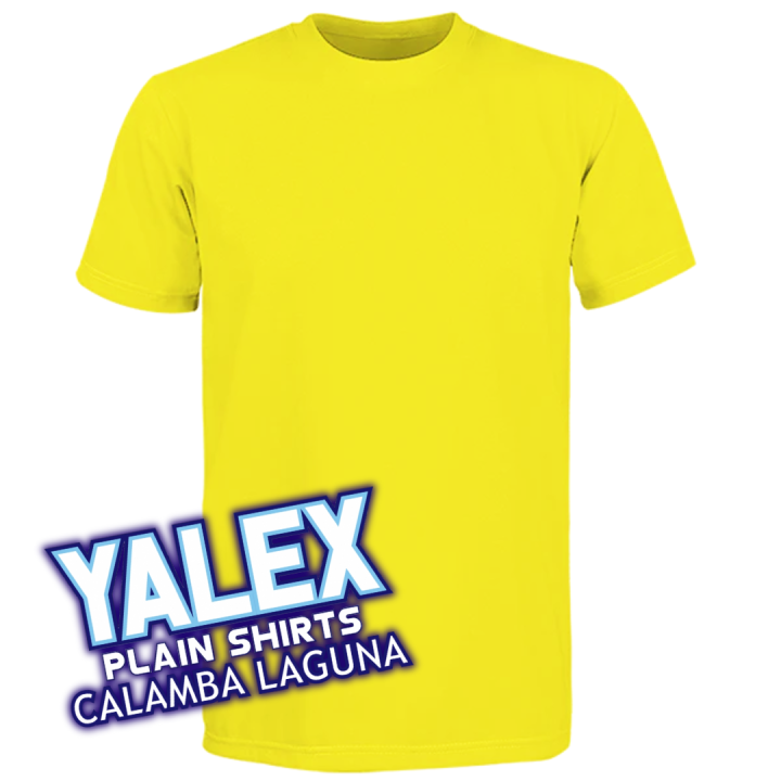 Yellow Round neck Yalex Plain Shirt Red Label Yellow Gold Canary