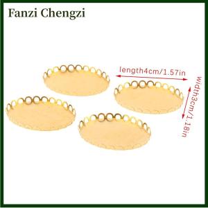 Fanzi 2Pcs Miniature Metal Tray Dollhouse Kitchen Furniture Decoration Accessories