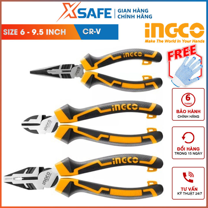 Bộ 3 kìm răng, cắt và nhọn cao cấp INGCO HKHLPS2831 HKHLPS2832 bộ kềm ...