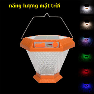 Đèn Cắm Trại Dã Ngoại Du lịch Dùng năng lượng mặt trời Pin Sạc USB Tích Điện 1200mAh Nhiều chế độ màu