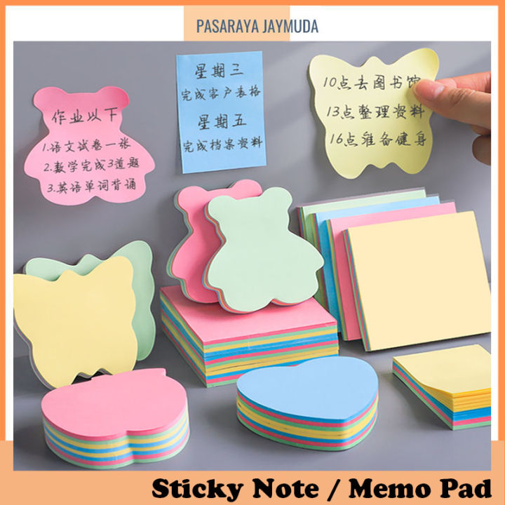 Self Adhesive Memo Sticky Note 便利贴Stick Note Creative Message Memo Note ...