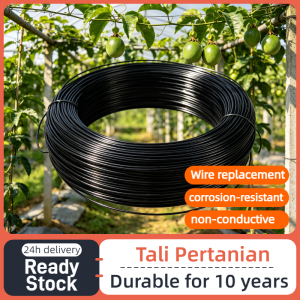 1.5mm 2mm 3mm Polyester Wire Tali PertanianPlastik Steel untuk Tanam Sayur Buah PET Wire Agricultural use plant wire twist tie pet wire 塑钢线