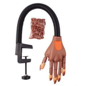 Cross-border best-selling nail practice mannequin hand   Flexible and movable model mechanical finger nail joint with nail tips included