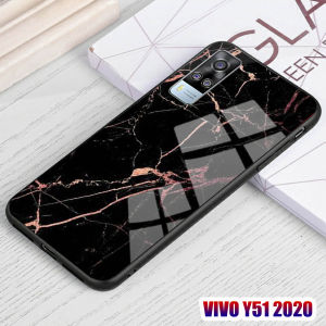 Softcase Glass Kaca Vivo Y51 2020 - Casing Hp Vivo Y51 2020 - J90 - Pelindung hp - Case Handphone - Pelindung Handphone