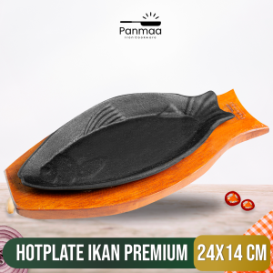 PANMAA Cast Iron Hot Plate Steak / Piring Ikan Premium (24x14 cm)