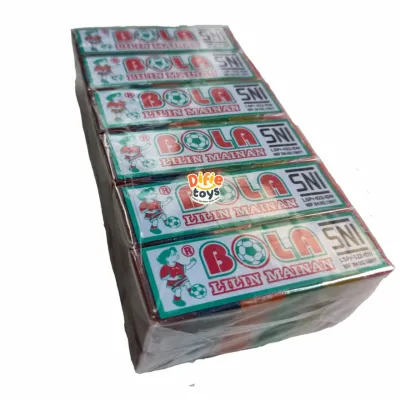 lilin mainan cap bola isi 72 pcs sni warna cerah mainan jadul difie toys