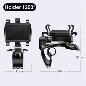 Car Phone Holder Dashboard Mount 1200° Universal Free Rotating Clamp
