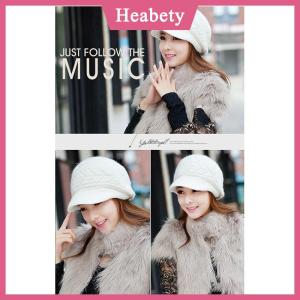 Heabety Mũ nữ dệt kim Mũ nồi rộng dệt kim ấm áp mùa đông Mũ Beanie Mũ trượt tuyết