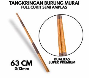 TANGKRINGAN ATI MURAI KACER KENARI PREMIUM 1 PCS JATI AMPLAS MOTIF CUKIT SANGKAR KADANG BURUNG