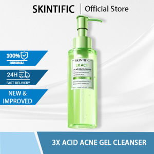 SKINTIFIC Cleanser with 3 Acids Anti-Acne Gel Acne Care Face Wash Salicylic Acid Exfoliates