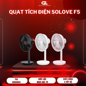Quạt mini để bàn tích điện Solove F5