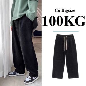 Quần ống rộng Nam NHUNG TĂM Dày đẹp ấm áp thời trang phong cách cá tính có bigsize 102KG