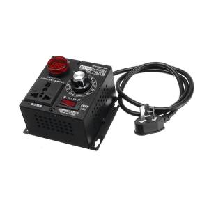 SCR ตัวควบคุมแรงดันไฟฟ้า [กทมพร้อมส่ง]AC 220 V 4000 W ามอเตอร์ตัวควบคุมความเร็วอิเล็กทรอนิกส์ เครื่องควบคุมแรงดันไฟฟ้า ตัวควบคุมความเร็ว Thermostat ตัวควบคุมแรงดันไฟฟ้า SCR ตัวควบคุมความเร็วของมอเตอร์ หรี่เทอร์โมสตัทอิเล็กทรอนิกส์ ควบคุม