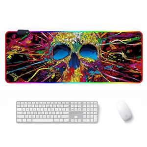 RGB plant rubber gaming mouse pad extra large luminous luminous extension mouse pad non-slip rubber