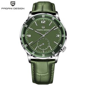 PAGANI DESIGN Original 42MM Mens Pilot Watch Leather Strap Luxury Sapphire Glass 100M Waterproof Automatic Mechanical Mens Watch PD-1790