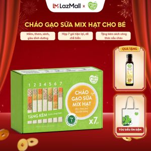 Hộp 7 gói cháo gạo sữa mix hạt Mămmy nấu cháo bổ sung dinh dưỡng cho bé 6 -8 tháng