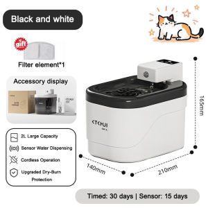 2L Automatic Wireless Cat Water Fountain with Filter Circulating Pet Drinking Dispenser For Dog&Cat