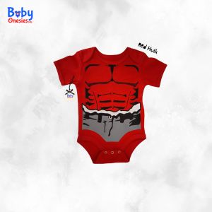 Newborn Superhero Bodysuit 0–12M | Monthly Outfit for Baby Boys – Red Hulk & Captain Falcon Costume | Baby Onesies PH