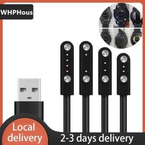 [COD] WHPHous Ship within 24 hours Universal Smart Watch Charger Cord Magnetic Charging Cable 2 Pin 4 Pin USB Charger For Smart Watch 7.62mm 2.54mm 4mm Charging Cable