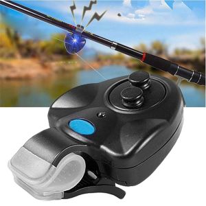 Fisher Universal Fishing Alarm Mini Electronic Fish Bite Beeper Sound Alert LED Light Clip On Fishing Rod Lightweight Sensor