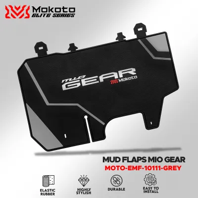 MOKOTO ELITE SERIES MIO GEAR RUBBER MUD FLAPS COVER / DIRT AND MUD GUARD PROTECTOR FOR YAMAHA MIO GEAR MOTORCYCLE