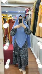 NEW ARRIVAL ALISHA MUSLIM FASHION GAMIS RAYON DIAMOND PREMIUM SYARI SET KHIMAR GAMIS SYARI TERBARU GAMIS SATU SET