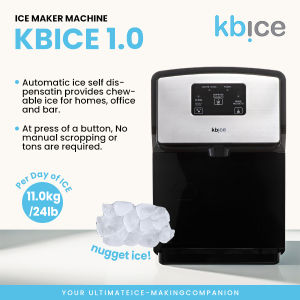 KB ICE 1.0 High-Quality Countertop Nugget Ice Maker with Automatic Self-Dispense Function