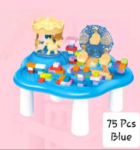 [TM55]75pcs Meja Balok Susun Theme Park / Mainan Balok Susun Tema Taman Bermain / Balok Theme Park / Mainan Edukasi Anak