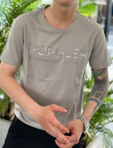 Áo Thun Nam Chất Cotton Lụa Cao Cấp Không Xù Co Giãn 4 Chiều In Chữ cá Tính