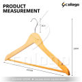 【Cologo】 Wooden clothes hanger solid wood drying seamless drying rack 44.5CM wood hanger 05. 