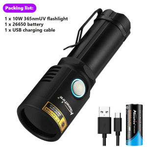 Alonefire X901UV 365nm 10w uv flashlight ultraviolet USB torch Urine Detector Cats Pet Stains Scorpion