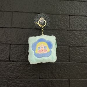 ⚡ พวงกุญแจ ขนาดใบจิ๋วมี 1 ช่องซิป ลายเด็กผู้หญิงน้ำตารื้น ทรงสี่เหลี่ยม ห่วงสีทอง ขนาด 4 นิ้ว พร้อมส่ง