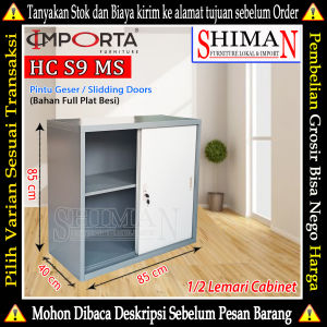 Lemari Arsip 1/2 Cabinet Mini Besi HC S9 MS Sliding Door IMPORTA