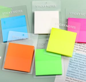 Transparent Sticky Notes | Waterproof Bookmark Sticky Notes | High Transparency Clear Notes Memo Pad | INS Style Colorful Memo Pad | Learning Memory Stationary Decoration Sorting Label Memo Pad Office Student | Ready Stock