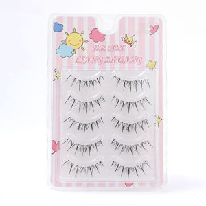 Dorisna 5 Pairs Thai Manga Lashes Soft Little Devil False Eyelashes Daily Dating Makeup Natural Eye Extension