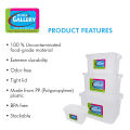 Home Gallery Stackable Storage Box with Handle, Capacity: 15L | Durable & BPA-Free | Stackable Design | Multi-Purpose Storage for Cosmetics, Sundries, Clothes & More | Space-Saving & Easy to Carry | BUY 1 TAKE 1. 
