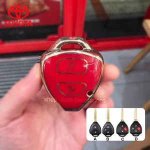 เคสกุญแจรถยนต์โตโยต้าสำหรับโตโยต้ารถยนต์ Toyota Yaris ที่เหมาะสม /Innova/prius/hilux/camry Key Case Vigo พวงกุญแจรถฝาครอบกุญแจโตโยต้า Vios