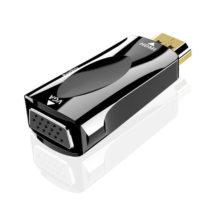 HDMI to VGA Adapter Converter With Audio Cable HD 1080p For Laptop PC ...