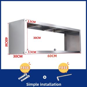 304 Stainless steel kitchen storage rack microwave storage rack household bookshelf multifunctional storage rack