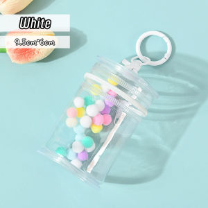Clear Doll Blind Box Display Bag with Keychain Portable Thicken PVC Closed Display Storage Bag Zipper Closure Dustproof Collectibles Display Case Storage Box Gift for Mini Figures Dolls Data Cable